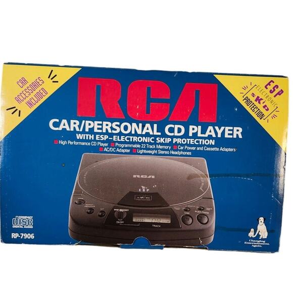 NEW Unused Vintage RCA Car Personal CD Player ESP RP-7906B Disc Man - Picture 1 of 6